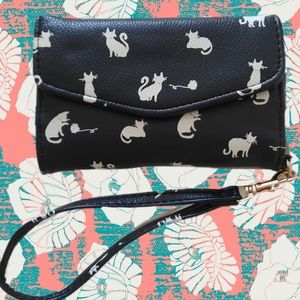 Black & White Cat Wallet Clutch